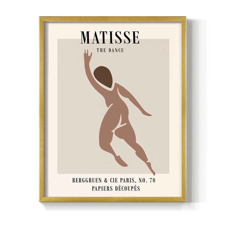 Matisse XCV III, reproduction encadrée - bois massif, H 20 po x l 16 po