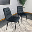 Velvet Upholstered Kitchen Dining Chair With Strong Black Metal Legs Living Room Bedroom Chair-855132187-838697053