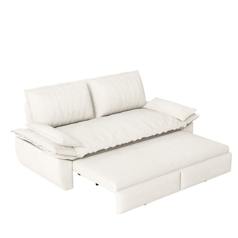 Canapé-lit escamotable grand 73,2 po, Beige