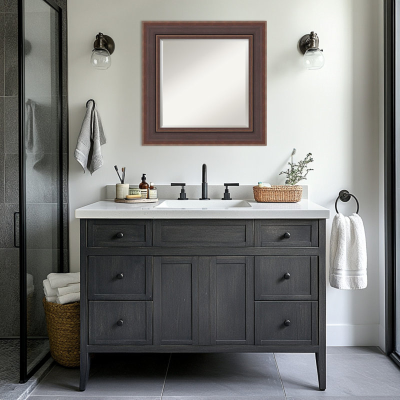 Miroir mural de salle de bain Moab, 27,5 po x 23,5 po