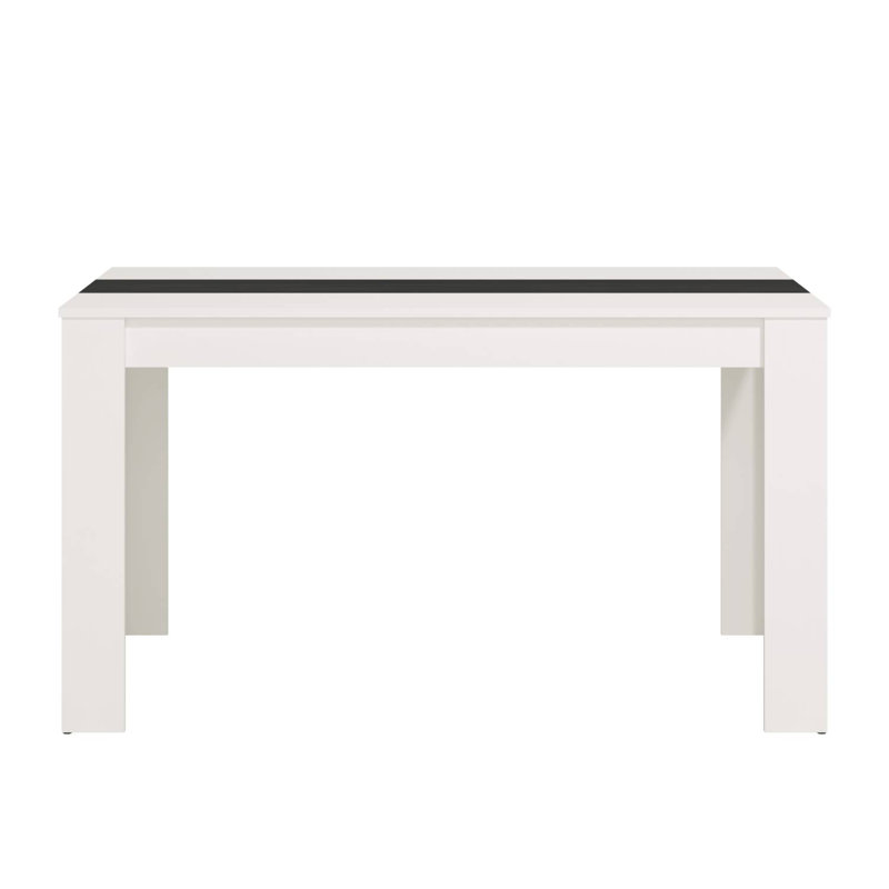 Khawla Dining Table, White/Black, White