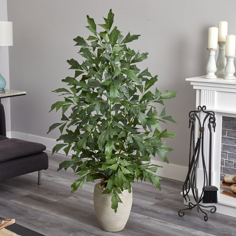 60'' Faux Palm Tree in Ceramic Planter