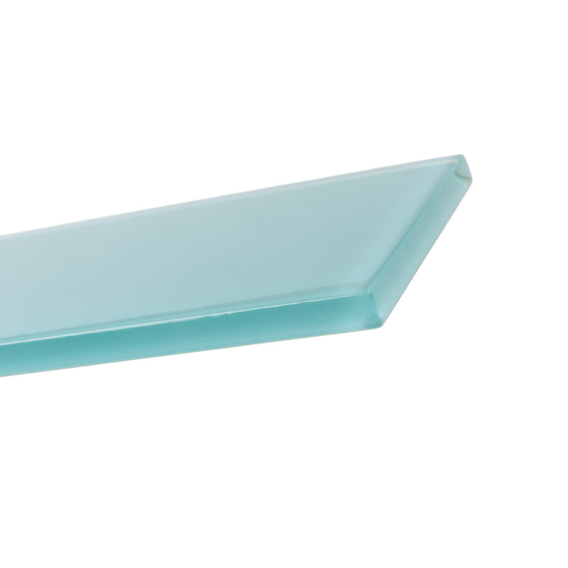 3'' x 12'' Glass Subway Wall Tile, Aqua