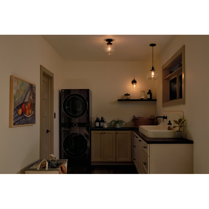 Luminaire suspendu sphère noire 1 lumière Myren