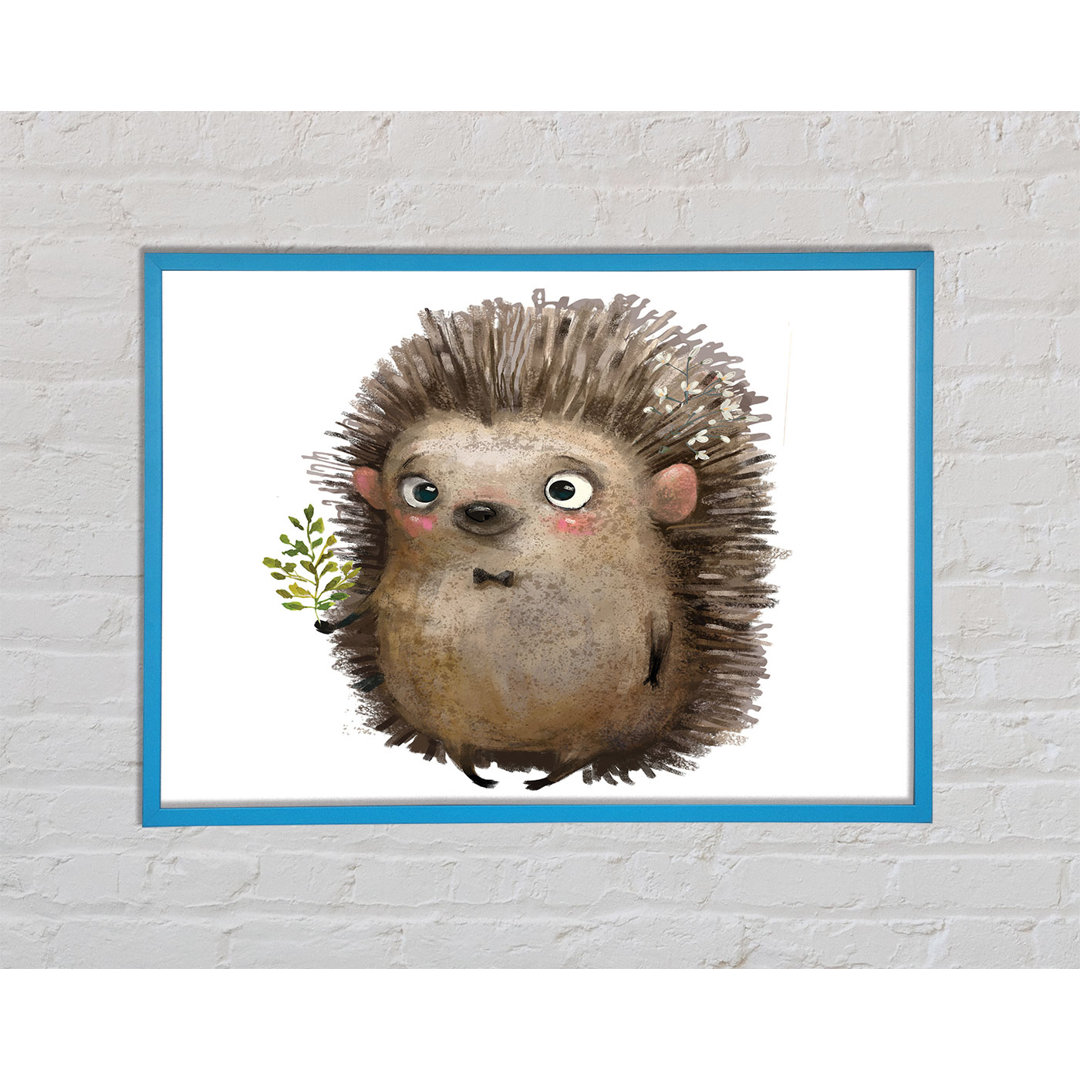 Igel mit Blumen - Druck