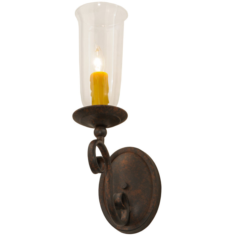 Wallis 1 - Light Candle Wall Light, 16" H x 5" W x 8" D, Cajun Spice