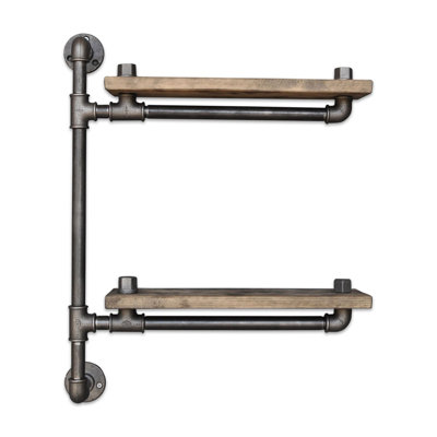 Vernice 2 Piece Solid Wood Accent Shelf
