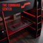 Lit mezzanine double en bois-498432297
