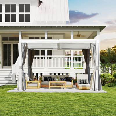 12 pi. L 10 pi. Pergola en aluminium