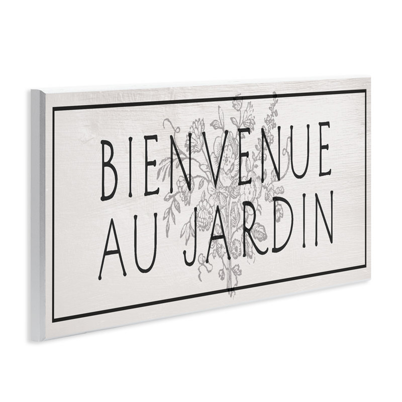 Plaque murale Minimal Vintage Garden Welcome, design par Lil 'Rue