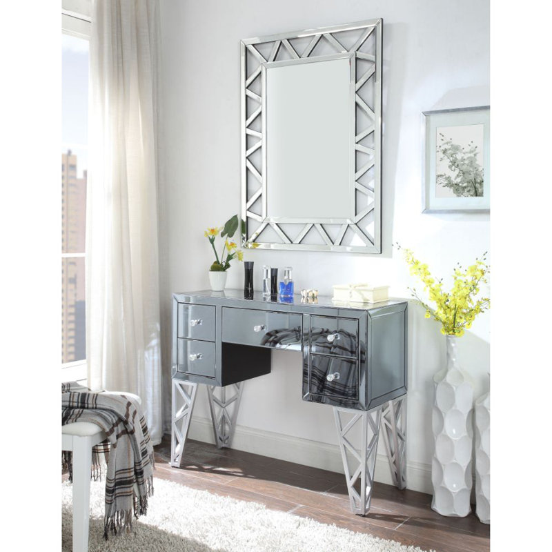 40'' Glass Top Console Table