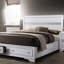 Lit très grand lit contemporain avec tête de lit à panneau blanc et commode avec tiroirs de rangement Modern-1143830390-1143830395