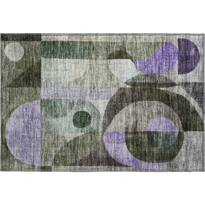 Premium Machine Washable Dilorenzo AMF1117 Geometric Rug