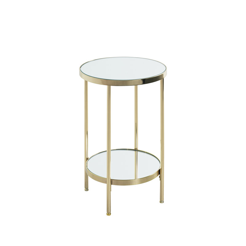 Darmstadt Tray Top End Table, Brass -plated