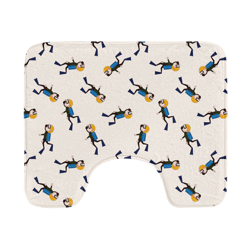 Multicolore tapis de salle de bain en U Diver