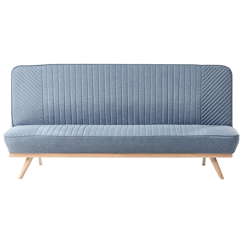 2 Seater Fabric Sofa Bed, Blue