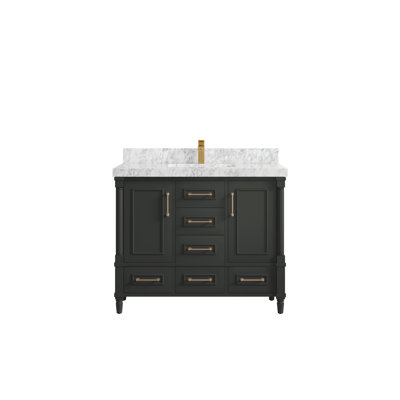 Meuble-lavabo simple avec plateau en marbre Aberdeen