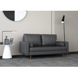 Germania 70" Office Upholstered Leather Square Arm Sofa