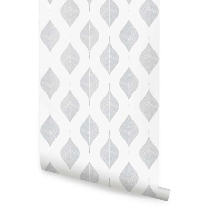 Panneau de papier peint adhésif Cordele, L 2 pi x L 18 pi, Gris froid