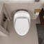 Toilette à chasse simple 1,28 po - brillant en forme d'œuf en céramique, chasse d'eau silencieuse et confortable