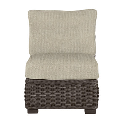 Rustic Woven Sectional Slipper Chair