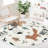 Abstract Handwoven Round 3' Cotton Area Rug in Multicolor