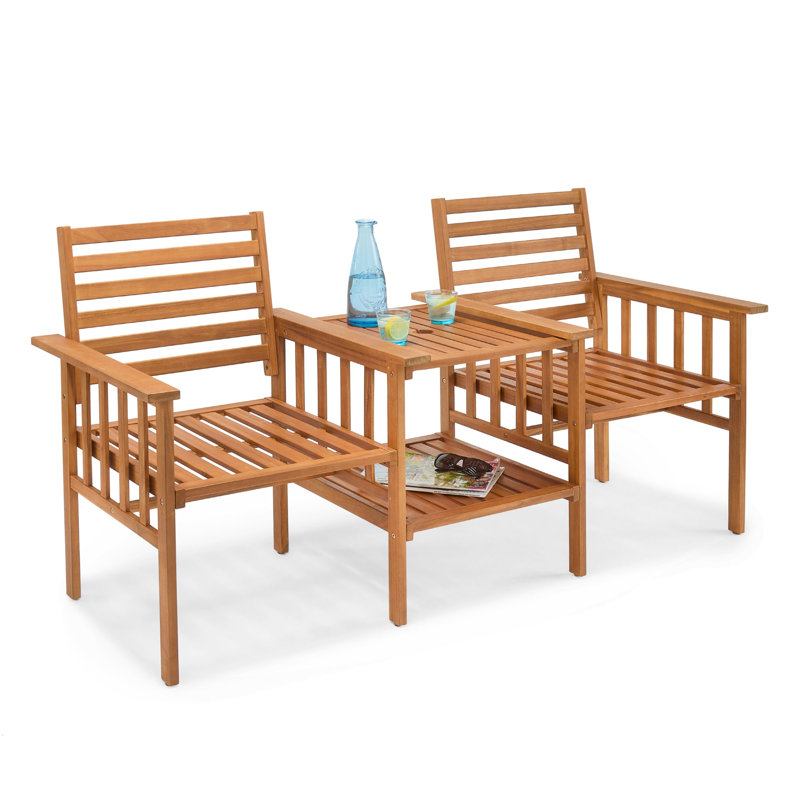 Solid Wood Acacia Outdoor Bench