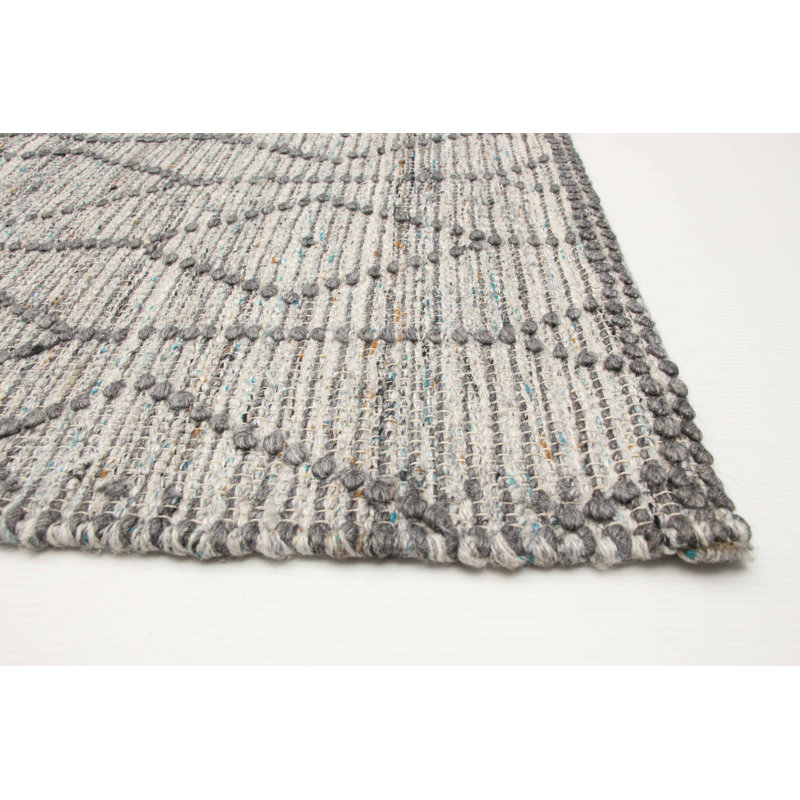 Tapis unique rectangulaire gris de 5 pi 3 po x 7 pi 3 po Helouisa