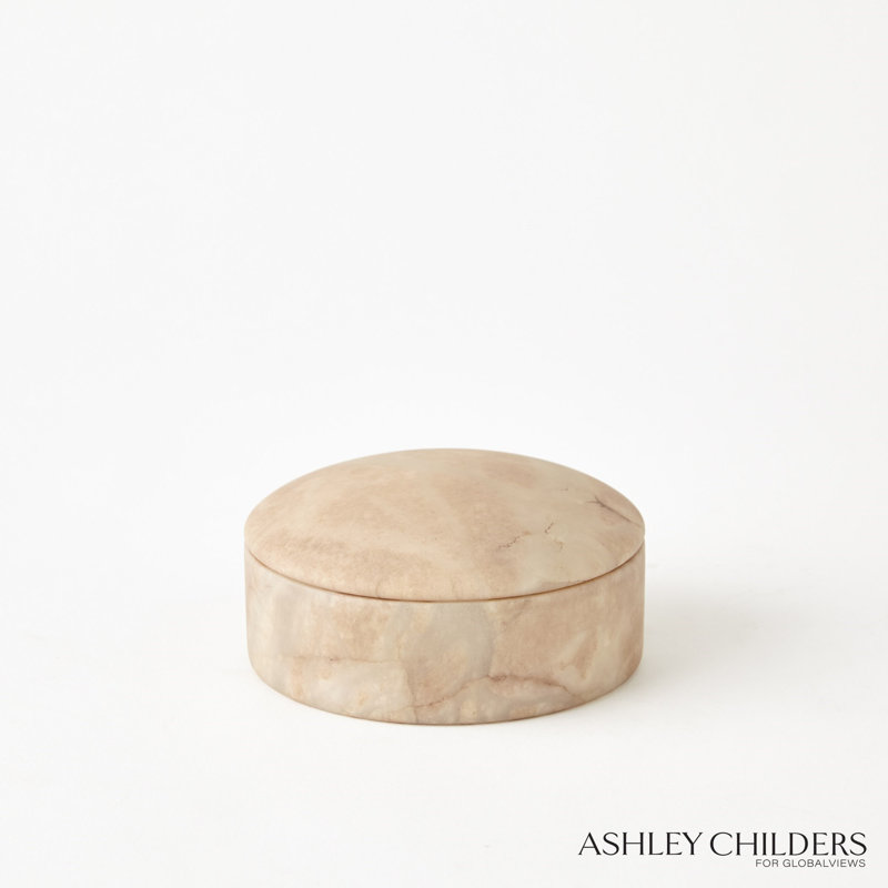 Gala Alabaster Canister-Short, Beige
