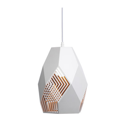 Letson 1 - Light White/Gold Dome Pendant