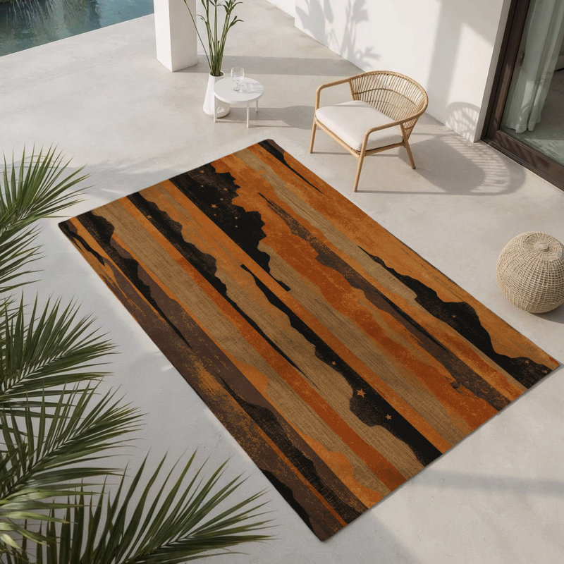 Gilded Dunes Indoor And Outdoor Area Rug, Rectangle 3' x 5'