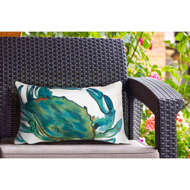 Vision III Blue Crab Lumbar Pillow