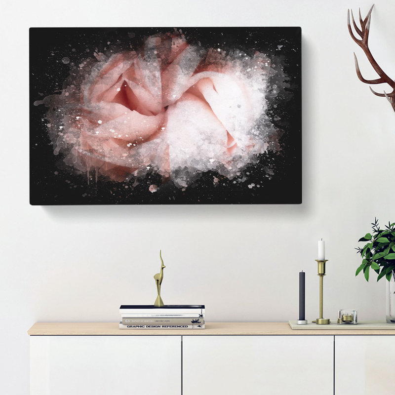 Petals Of A Pink Carnation - Wrapped Canvas Painting, 50cm H x 76cm W x 3cm D