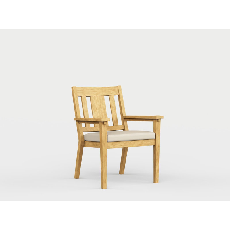 Savannah Outdoor Teak Dining Armchair, Premier Flax