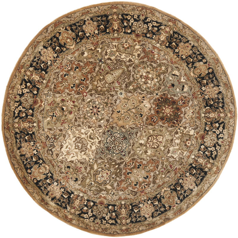 Tapis abstrait en laine Evie New Zealand, Rond 6 pi