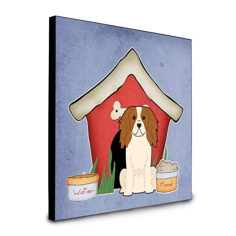 Panneau mural d’art collection dog house Scarvinia, Épagneul cavalier