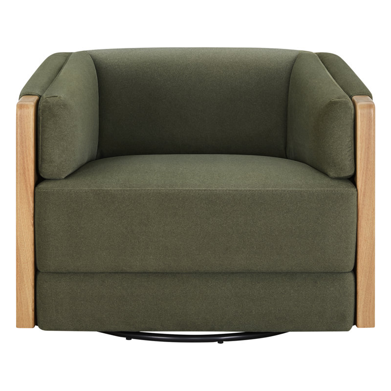 Chaise d'appoint pivotante Audrey (ensemble de 2), Velours forêt Vesper