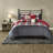 Farmhouse King/cal King 6-piece Bedding Sets, Polyester Herringbone, Rustic Cabin Style
