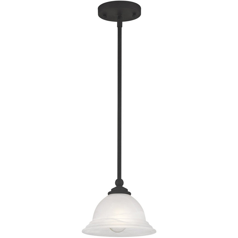 Luminaire suspendu en forme de dôme à 1 lumière Marybeth