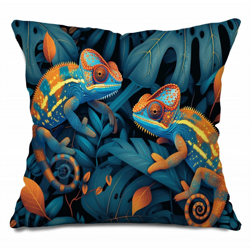 Coussin Chameleon, H 26 po x l 26 po