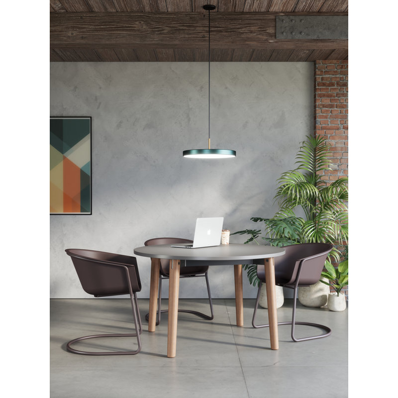 Chaise avec accoudoirs Tee, Café noir