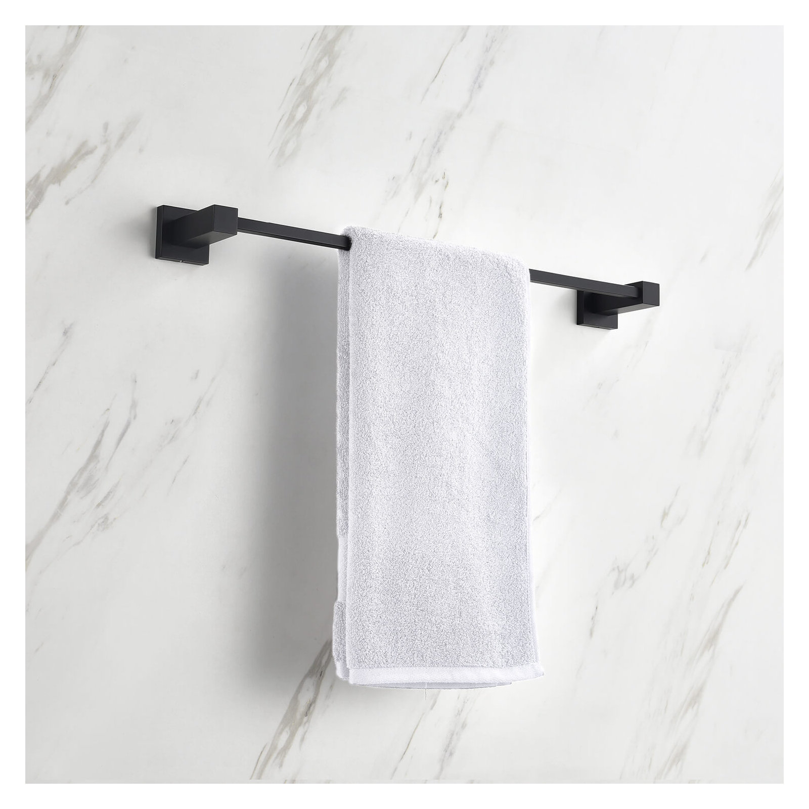 Cube 19.44'' Towel Bar, Matte Black