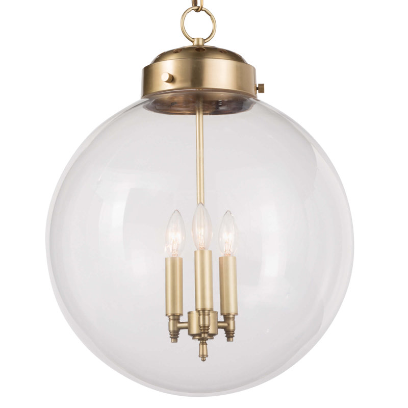 Globe Pendant, Natural Brass