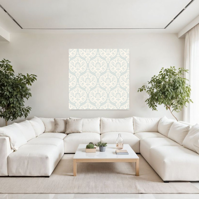 Art contemporain, architecture moderne, élégante et romantique, H 48 po x l 48 po, Bleu
