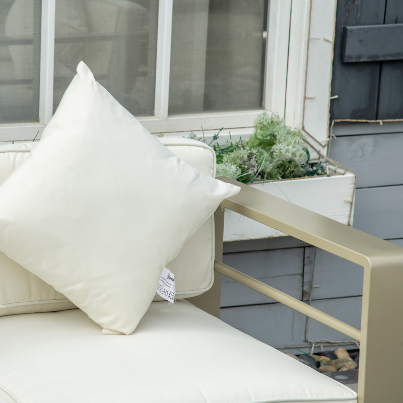 Outsunny 4 Pieces Outdoor Garden Furniture Set Aluminium Champagne Gold