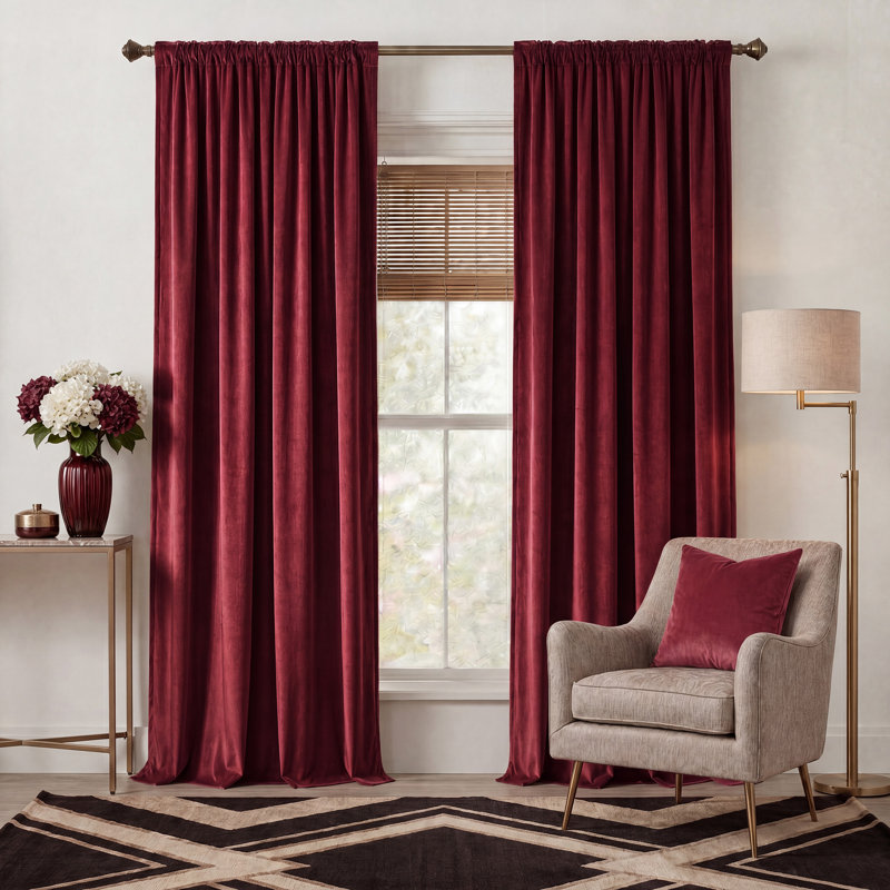  Velvet Blackout Curtains for Living Room, Thermal Insulated Luxury Drapes for Bedroom, Room Darkening Back Tab Velvet Window Treatments