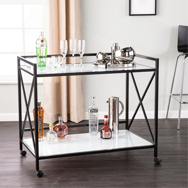 Chariot-bar Maxton - noir et blanc