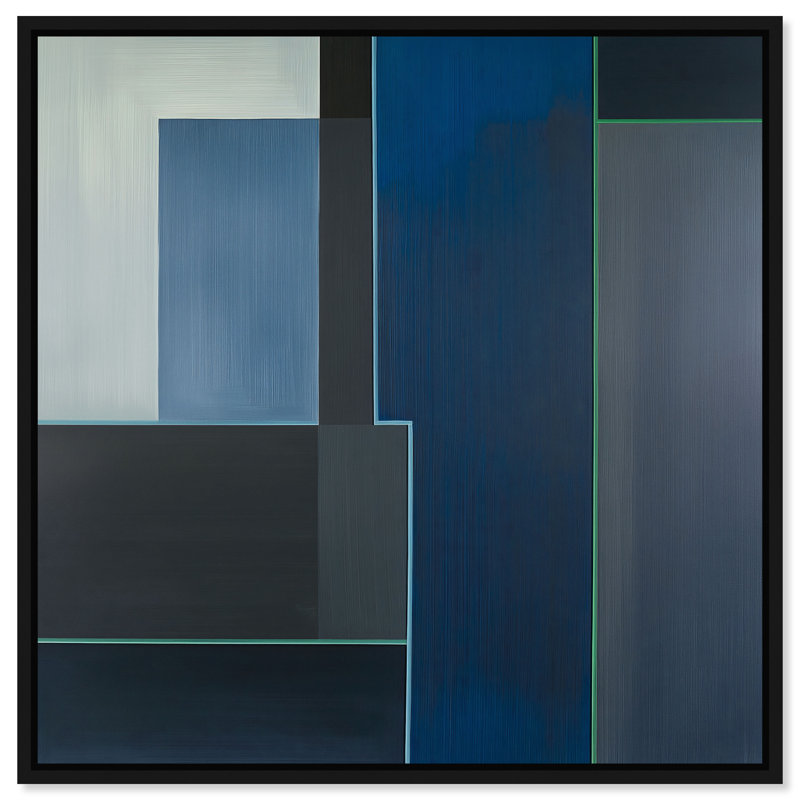 Desert Stillness II Canvas Abstract Print by Oliver Gal, Black Frame, 12 x 12, 17"H x 17"W, Black Frame