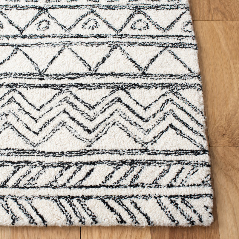 Tapis en laine touffeté à la main Wenzel, Rond 5 pi