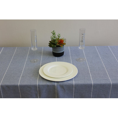 Cannady Striped 100% Cotton Tablecloth